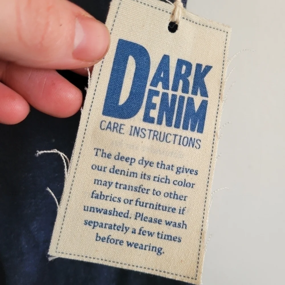 NWT Prana Feener Jean Organic Cotton Dark Wash Straight Fit 38 × 30